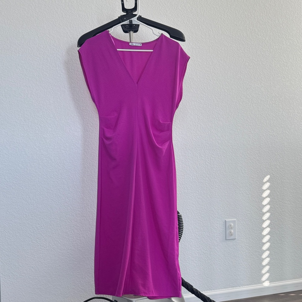 Zara Vibrant Purple Midi Dress